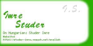 imre studer business card